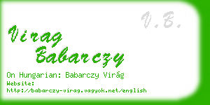 virag babarczy business card