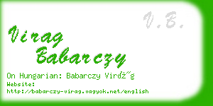 virag babarczy business card